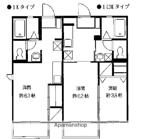 サンクチュアリー(1K/1階)の間取り写真