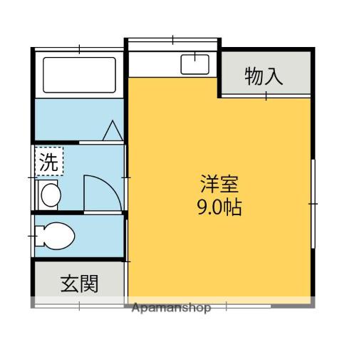 シャレル羽黒(ワンルーム/1階)の間取り写真
