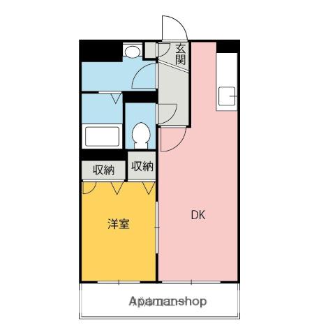 ヴァンヴェスト(1LDK/1階)の間取り写真