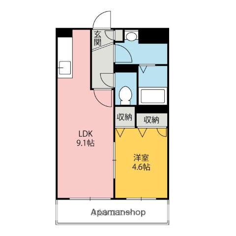ヴァンヴェスト(1LDK/3階)の間取り写真