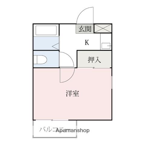 ラレージュ(1K/1階)の間取り写真