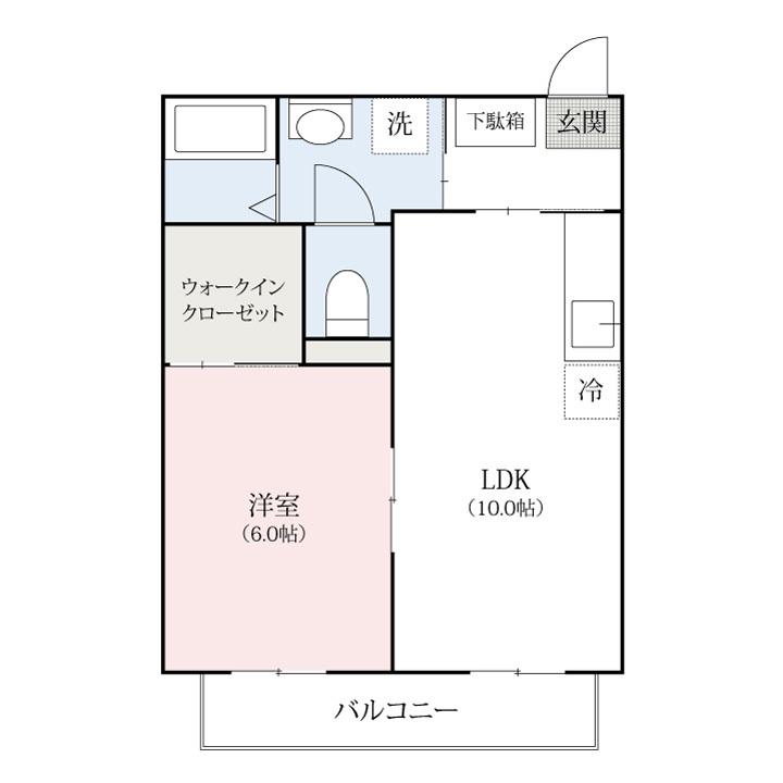 ハイツアーバン(1LDK/1階)の間取り写真