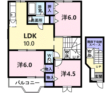 フューチャ-B(3LDK/2階)の間取り写真