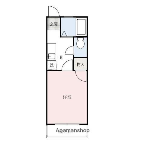 あすなろインターナショナル(1K/3階)の間取り写真