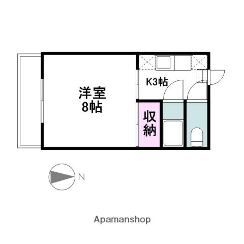 吉沢ハイツ(1K/2階)の間取り写真