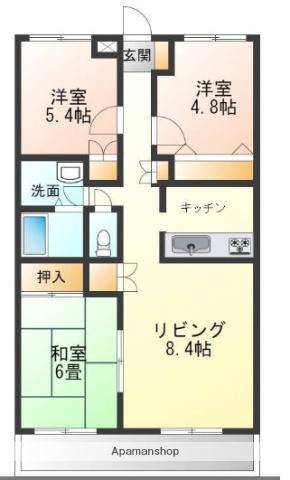 ル・モンド(3K/2階)の間取り写真