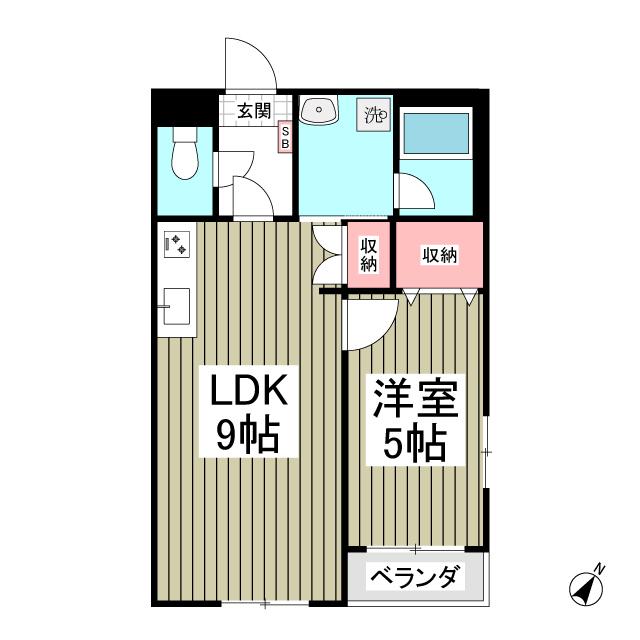 GARDEN MIYAKOⅠ(1LDK/1階)の間取り写真