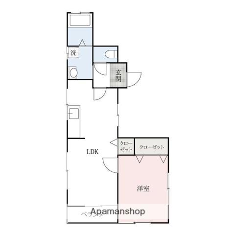 ポシブル(2DK/1階)の間取り写真