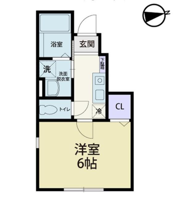 MANDARINO PESCA(1K/1階)の間取り写真