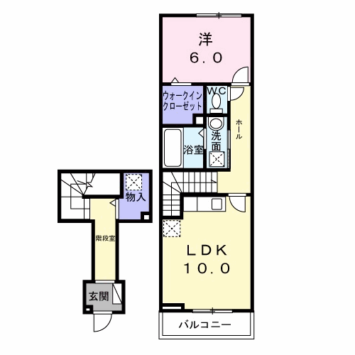 コンフォートパレス(1LDK/2階)の間取り写真