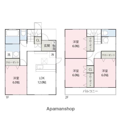 両毛線 伊勢崎駅 徒歩40分 2階建 築16年(ワンルーム)の間取り写真