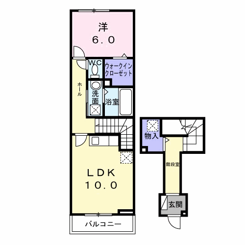 パーチェ(1LDK/2階)の間取り写真