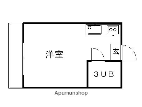 タウンハウスとよおか(1K/1階)の間取り写真