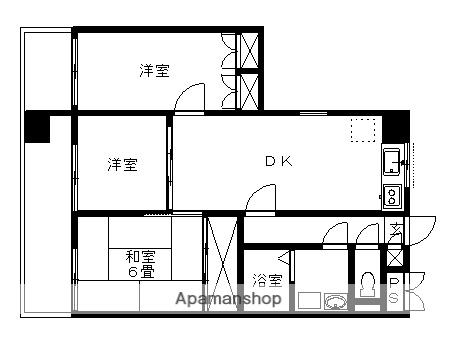 シティハイム田町(3LDK/4階)の間取り写真