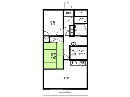 ベルテ中居(2SLDK/3階)の間取り写真