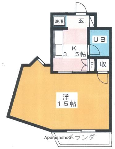 ブレーンハイム柴山(2K/3階)の間取り写真