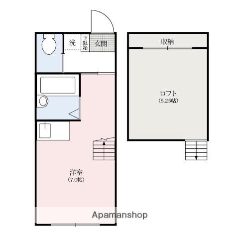 フォーレストヒル(ワンルーム/2階)の間取り写真