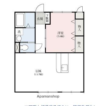 ラバーゼ(1LDK/3階)の間取り写真