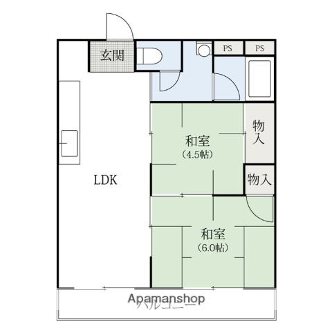 MSグラティア(2LDK/3階)の間取り写真