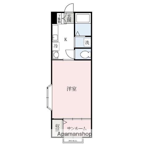 TYハウスⅢ(1K/2階)の間取り写真