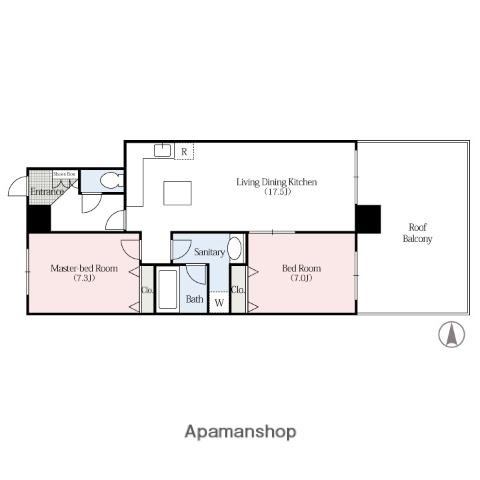 アパガーデンパレス高崎(2LDK/2階)の間取り写真