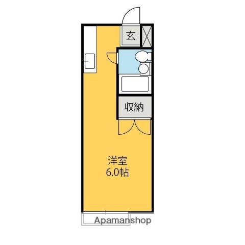 ベルシオンⅡ(ワンルーム/2階)の間取り写真