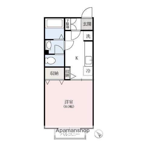 メルベーユ・ドミール(1K/2階)の間取り写真