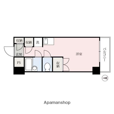 エトワール江木(1K/2階)の間取り写真