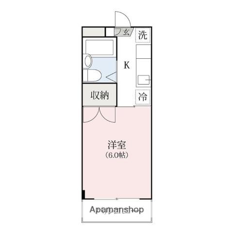 マリオンハイツ江木(1K/3階)の間取り写真