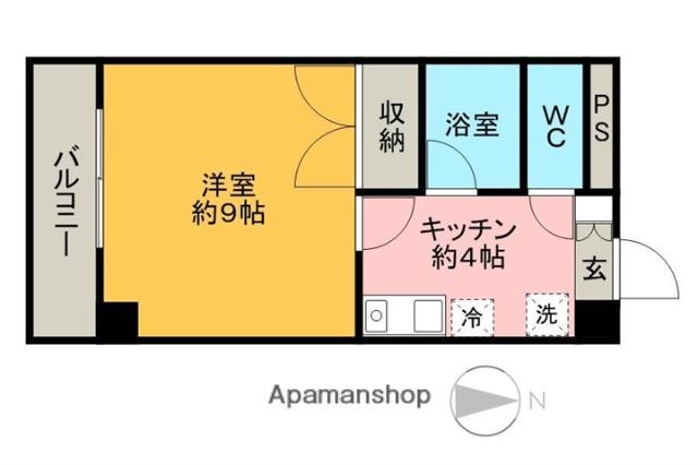 高崎ピュアビル(1K/5階)の間取り写真