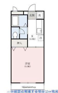 すとりーむ浜尻A(1K/1階)の間取り写真