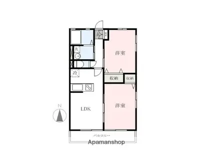 メゾンプレミア(2LDK/2階)の間取り写真