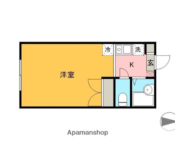 ペーシュA(1K/2階)の間取り写真