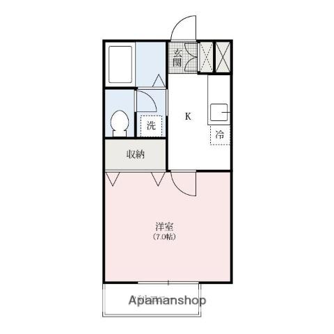 ボナールヒキダ(1K/2階)の間取り写真