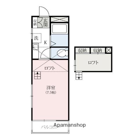 トマトハウス(1K/2階)の間取り写真