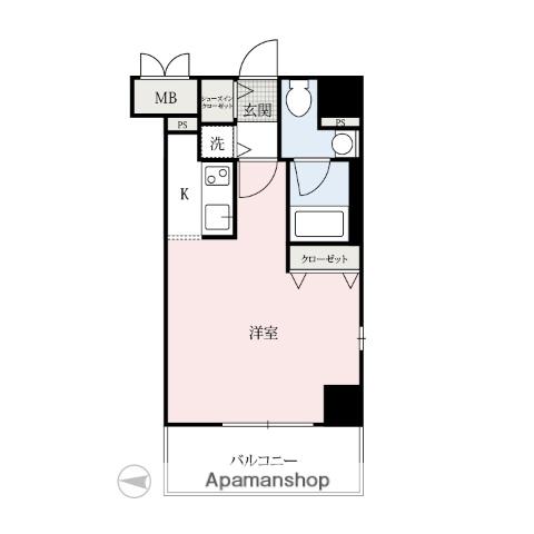 アーバンポイント高崎(1K/10階)の間取り写真