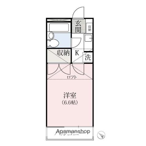 ミドリハイツ(1K/2階)の間取り写真