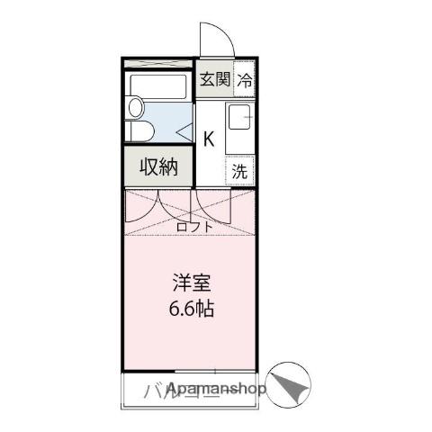 ミドリハイツ(1K/2階)の間取り写真