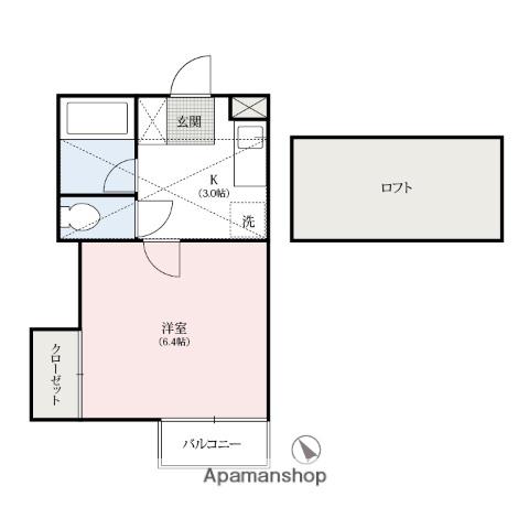 シティーハイツデージー(1K/2階)の間取り写真