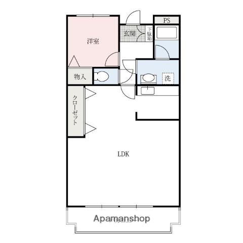 WISDOM COURT(1LDK/2階)の間取り写真