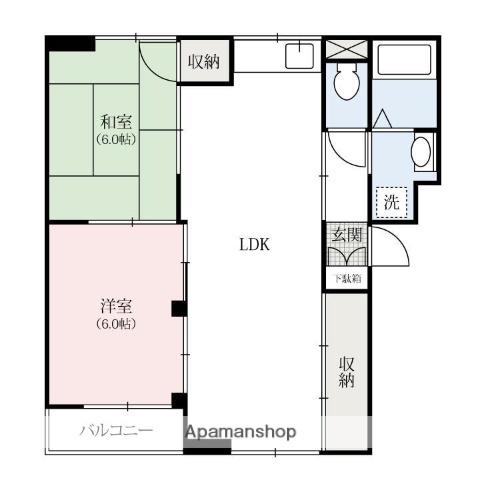 マイライフ小八木(2LDK/1階)の間取り写真