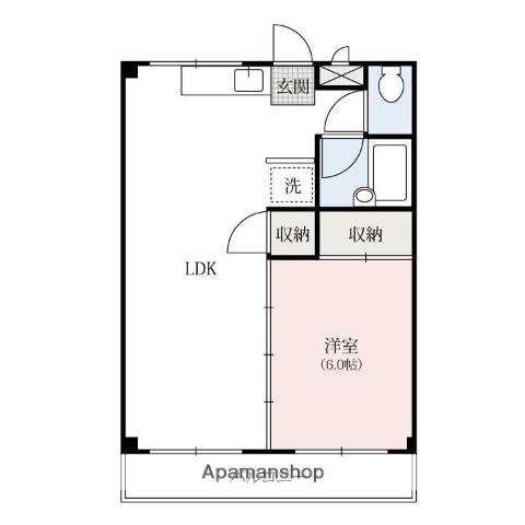 エクセルマンション(1LDK/2階)の間取り写真