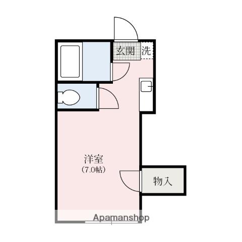 すまいる高経(ワンルーム/2階)の間取り写真