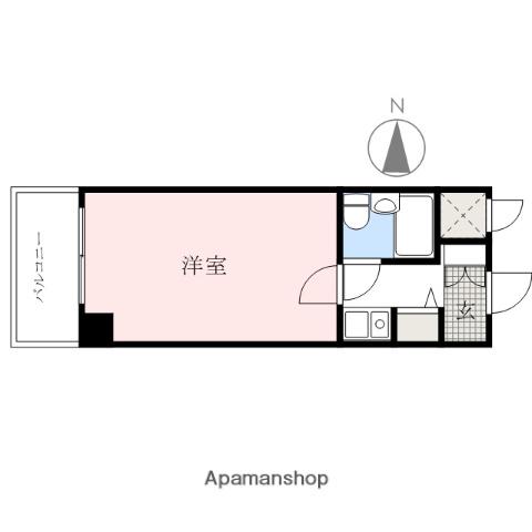 ライオンズマンション高崎田町(1K/3階)の間取り写真