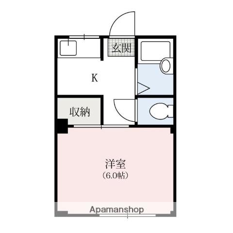 エクセルハイツ(1K/1階)の間取り写真