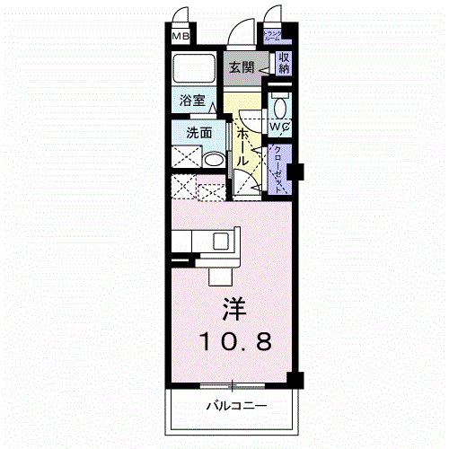 ノースヴィレッジⅠ(1K/1階)の間取り写真