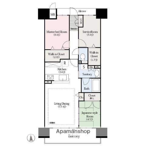 アルファステイツ高崎駅東(3LDK/3階)の間取り写真
