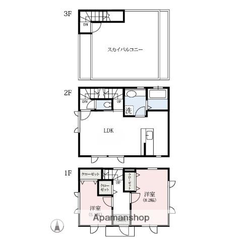 上信電鉄上信線 南高崎駅 徒歩6分 2階建 築10年(2LDK)の間取り写真