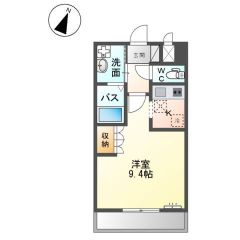 グラン・シャリオ南雲(1K/1階)の間取り写真