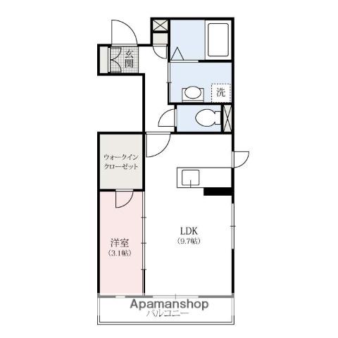 グランコンフォート(1LDK/2階)の間取り写真